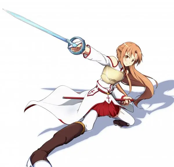 Asuna Yuki meč a závěsné osvětlení úsvitu